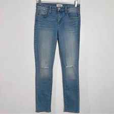 New L'agence Margot Skinny Light Wash Ripped Knee Size 25