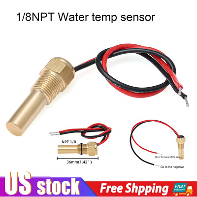 1/8NPT Thread Water Temperature Sensor 1600-22ohms For Car Boat Marine Alarm US