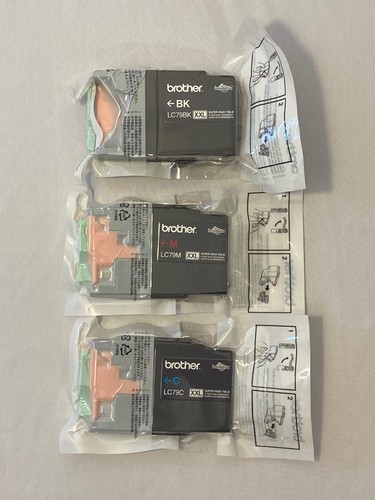 GENUINE BROTHER LC79BK LC79M LC79C BLACK MAGENTA CYAN INK CARTRIDGES AUTHENTIC - 第 1/3 張圖片