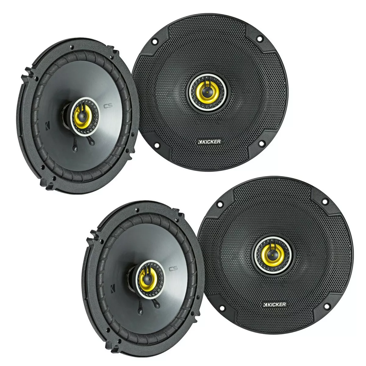 4) KICKER 46CSC654 CSC65 6.5 600w 4-Ohm Car Audio Coaxial