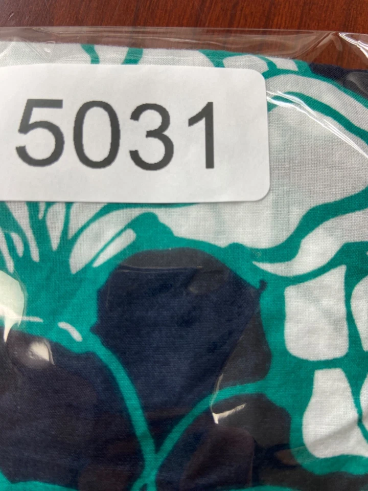 Top túnica Lands End Plus para mujer 20W-22W azul verde estampado floral algodón vacaciones Foto 2 de 4