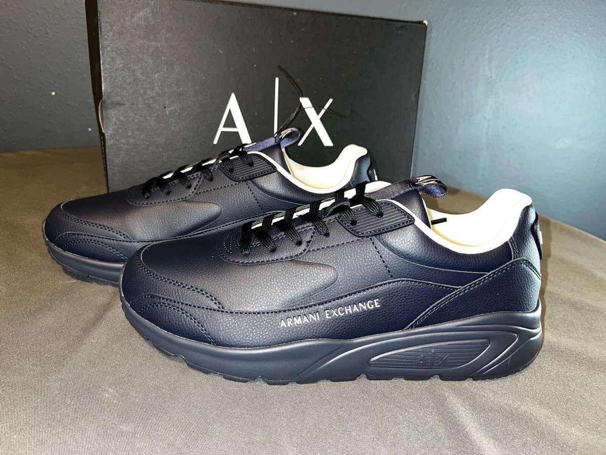 Armani Exchange Men Sneakers with Logo shoes size 11 Blue new with