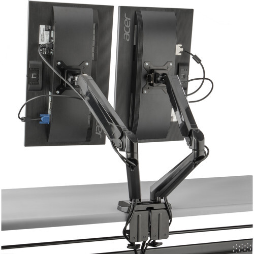 Gabor Dual-Arm Monitor Stand Desktop Mount Swivel, Tilt, and 360° Rotation - Picture 6 of 11