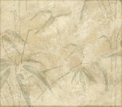 Kathy Ireland Green Bamboo on Beige on Easy Walls Wallpaper NL58094