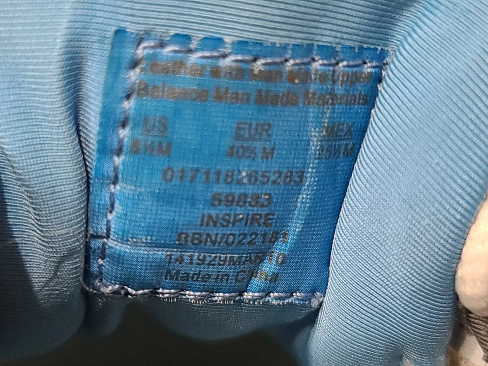 DR. SCHOLL'S TALLA 8.5 INSPIRE FITNESS WALKERS AZUL BLANCO CUERO MALLA SUPERIOR rollo Foto 4 de 4