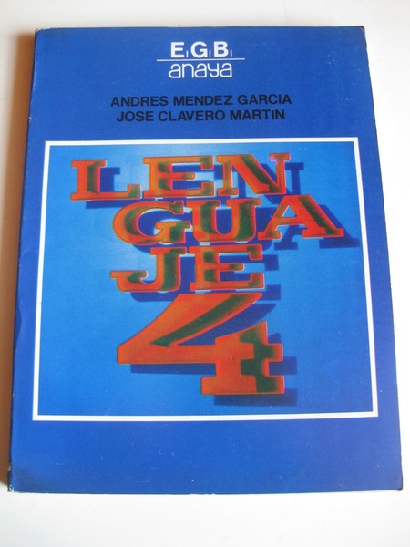 LIBRO TEXTO ESCOLAR ESCUELA LENGUA ESPAÑOLA 4 EGB Anaya 1977 NUEVO SIN USO