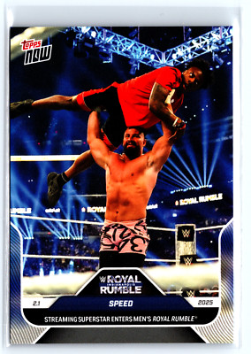 Speed - IShowSpeed Enters Royal Rumble 2025 WWE Topps NOW Card #15 1 of  /12409