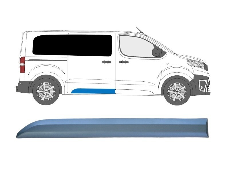 Baguette de porte droite Citroën Jumpy moulure de protection latérale 980874921T