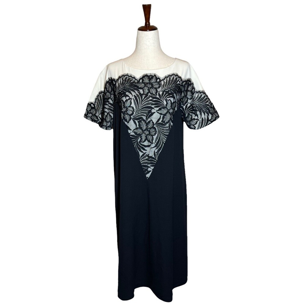 Shamask Silk Two Tone Lace Shift Dress Size L/XL | eBay Shamask Silk Two Tone Lace Shift Dress Size L/XL | eBay