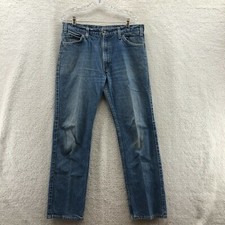 Vintage Levi's Jeans Straight Leather Tab Blue Men's Size 36x32 Made In The USA