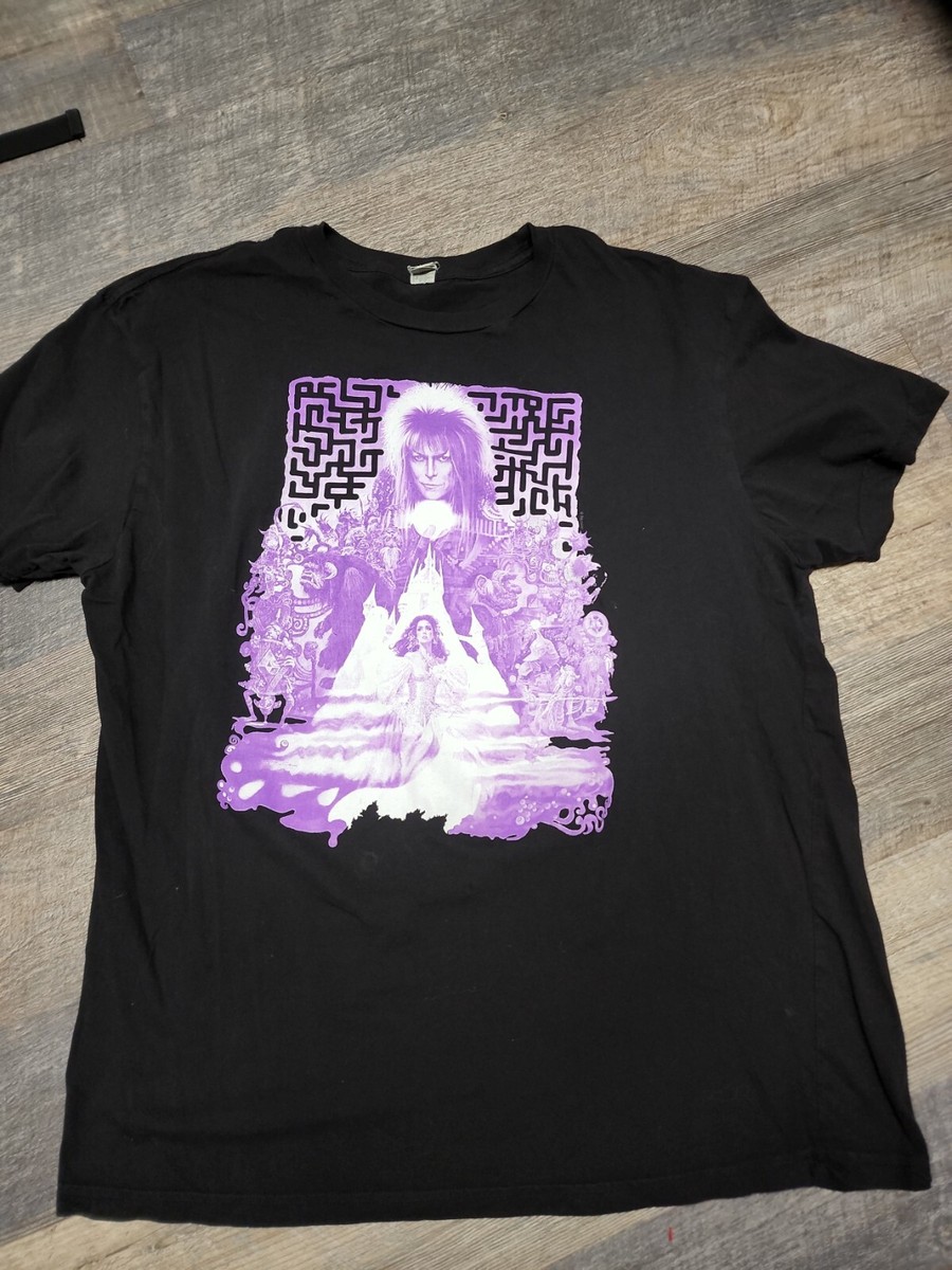 Retro Vintage Labyrinth Movie T-Shirt XL Black David Bowie