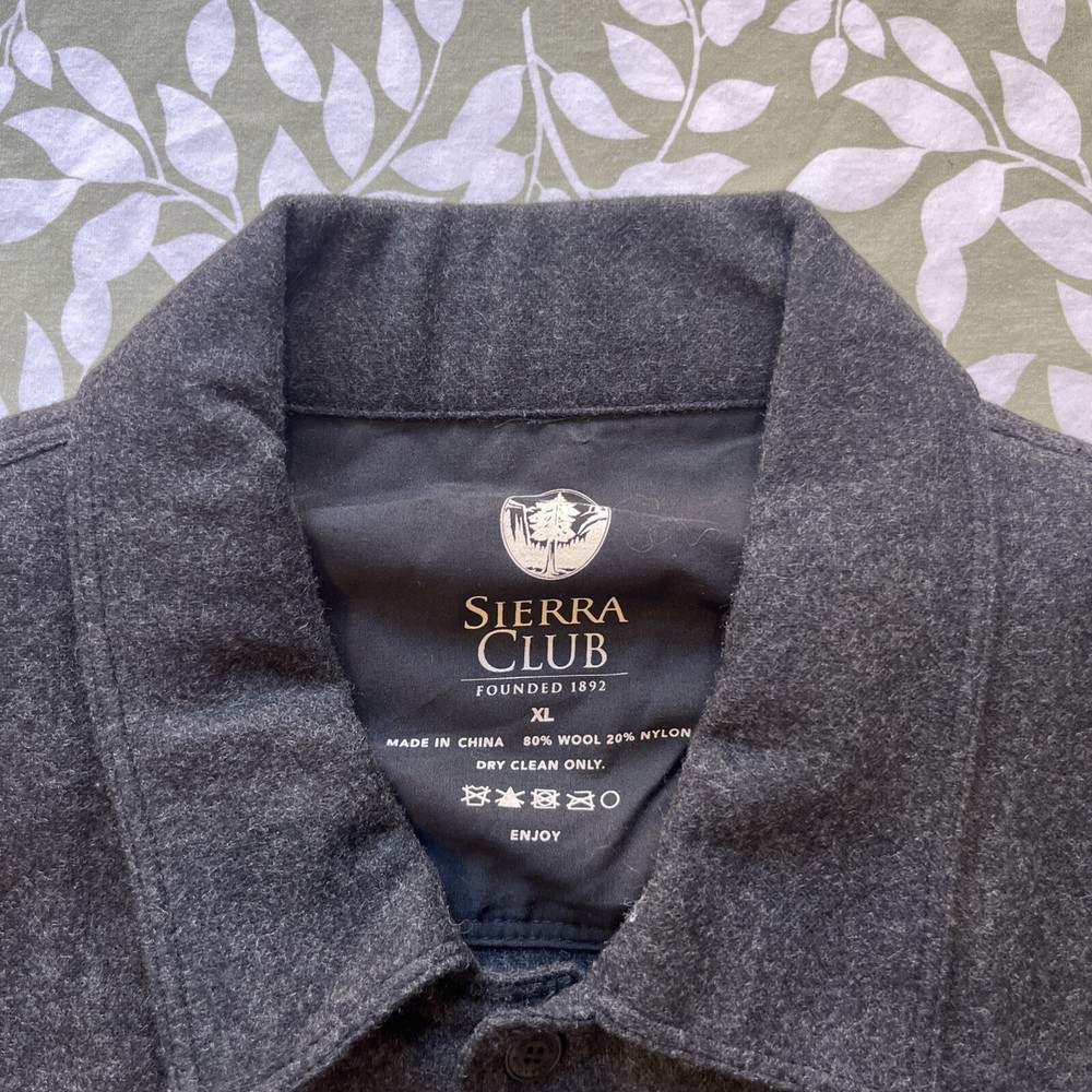 Sierra Club Wool Overshirt XL Charcoal