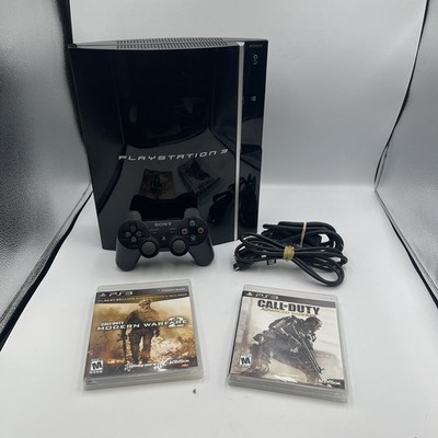 TESTED - Sony PlayStation 3 CECHK01 Bundle PS3 Fat Console w/ 2 Video Games