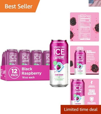 Caffeine Boost & Flavorful Black Raspberry Sparkling Water - Healthy Hydration