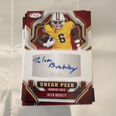 2025 SAGE Sneak Peek Jalen Buckley Autograph Western Michigan Broncos Card