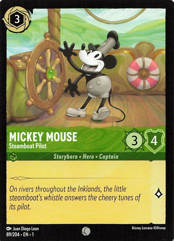 The First Chapter #89/204 Mickey Mouse Common Near Mint or Better