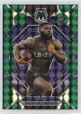 2023 Panini Mosaic Rookies Green Mosaic Prizm Trenton Simpson #367 fm0