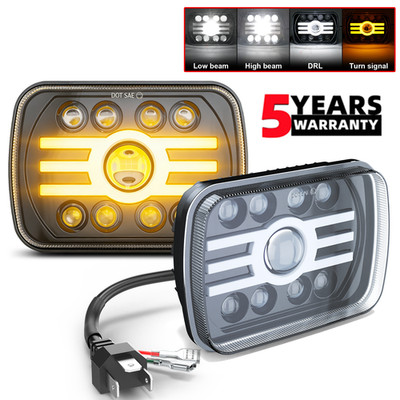 Projector Front Lamp Headlights w/LED For Chevy Express Cargo Van 1500 2500 3500