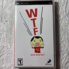 WTF: Work Time Fun (PlayStation Portable,PSP) Brand New, Black Label. Ex Cond