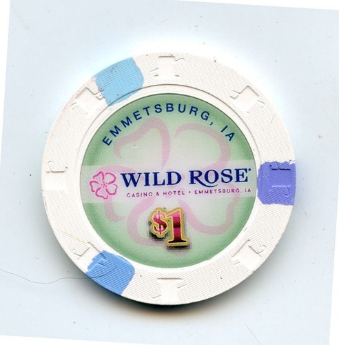1.00 Chip from the Wild Rose Casino Emmetsburg Iowa H&C