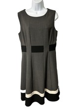 Calvin Klein Women's Size 12 Sheath Dress Sleeveless Zip Up Acadamia Career