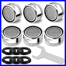 6Pcs Bathroom Faucet Aerator Replacement with Brass Shell 15/16 Inch 24mm Ext...
