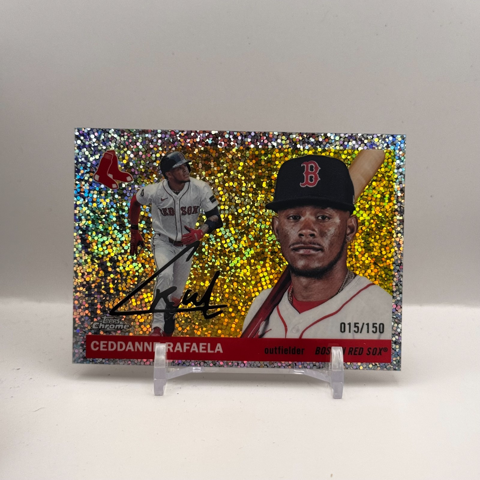2025 Topps Chrome Platinum Ceddanne Rafaela #48 Speckle Refractor /150