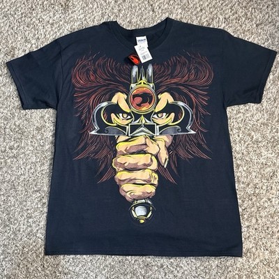 NWT VTG ThunderCats Lion-O Big Face Reversible T-shirt Sz Large Y2K 2008