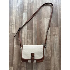 Designer Coach Twee Hadley Field Pebbled Leather Crossbody Bag 