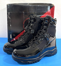 NIB 11 R MENS ROTHCO 8" FORCED ENTRY SIDE ZIP HIGH GLOSS BOOTS 50530 BLACK