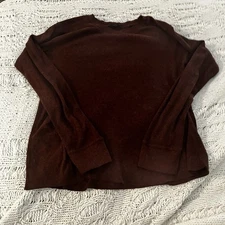 Vince Women’s Size M Brown/rust Thermal Top Long Sleeve