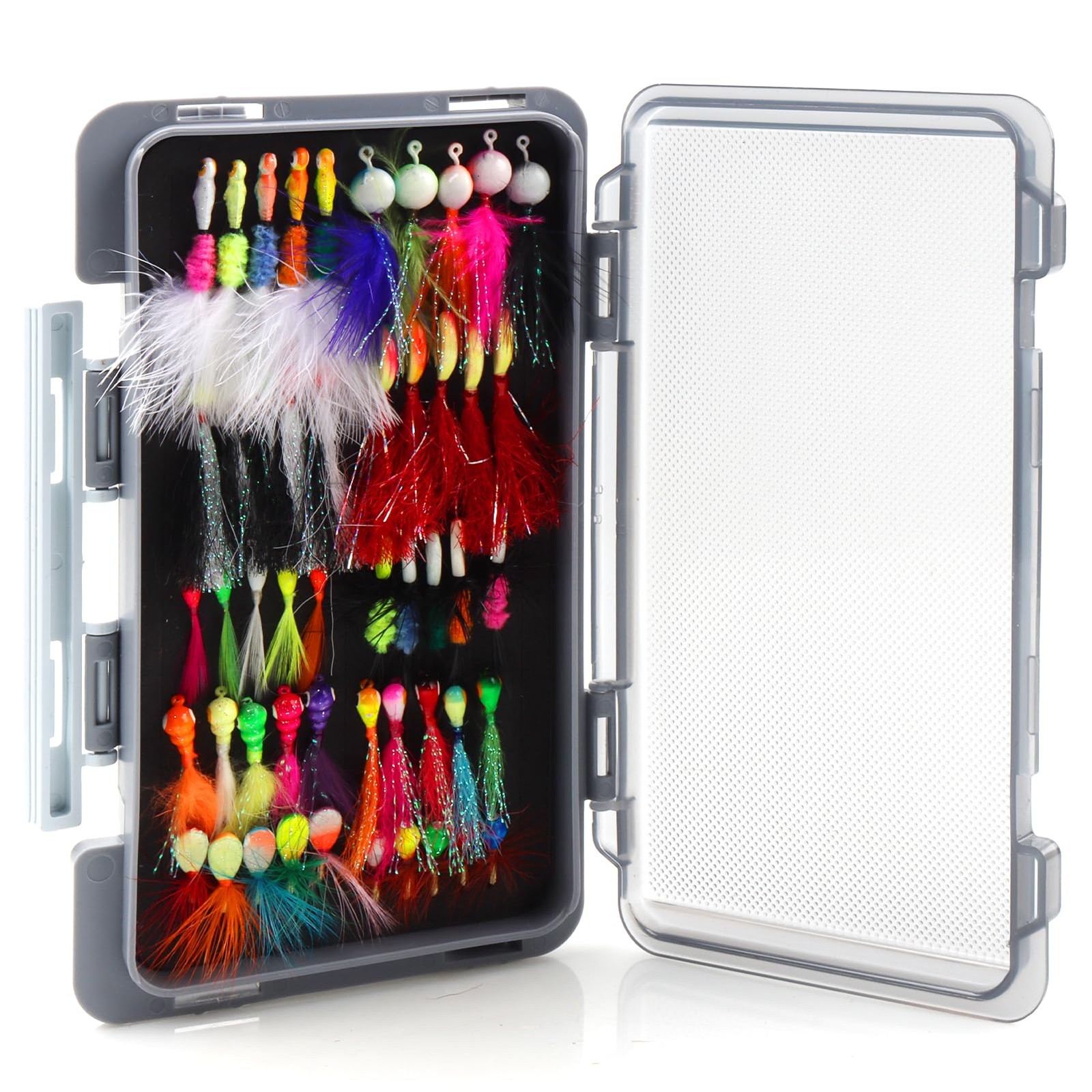 Ice Fishing Jigs Kit 100pcs Lures Bait Icefishing Set Crappie Jig Hooks Gear Acc - Image 2