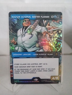 MTG Spiderman, Doctor Octopus, Master Planner Borderless Foil Mythic