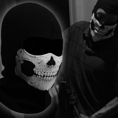 Motorcycle Game Balaclava Hood Ghost Skull Full Face Cover CS Halloween Mask ==