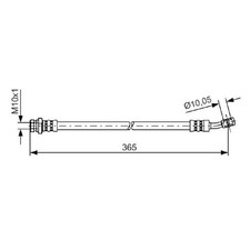 Bremsschlauch hinten rechts für Hyundai Tucson JM | 23805933