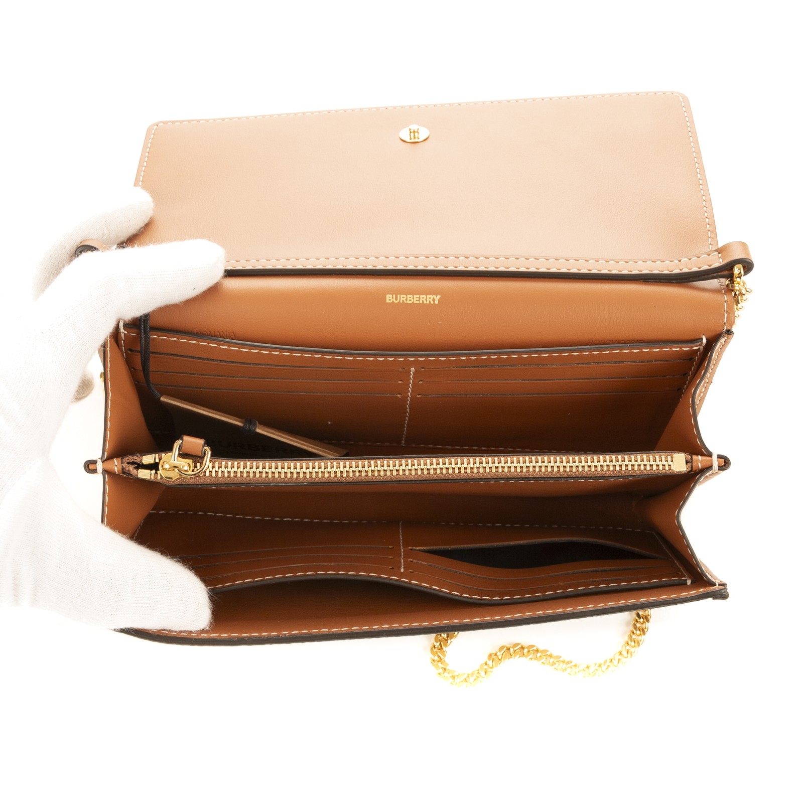 Burberry Beige Rectangular Flap Button Shoulder B… - image 7