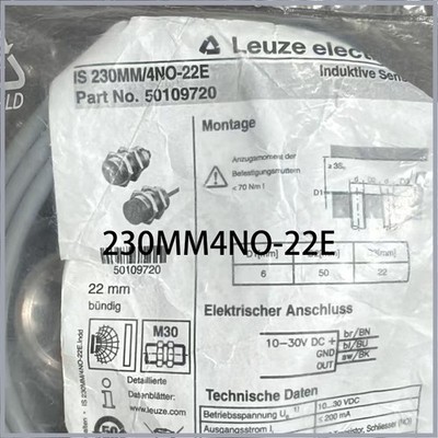 LEUZE sensor brand new IS 230MM/4NO-22E 50109720 IS 23OMM/4NC-10E-S12 50111871