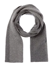 Portolano Jacquard Wool & Cashmere-Blend Scarf Men's Grey Os