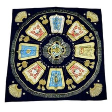 HERMES Poste et Cavalerie Large Scarf Carr 90 Post and Cavalry Saber Decorative