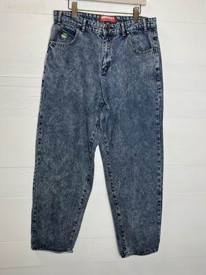Butter Goods Baggiest Jeans Santosuosso Acid Wash Wide Leg Mens Size 32