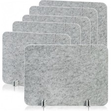 6 Pack Acoustic Desk Privacy Panel, 24" x 16" Freestanding Desk Dividers, Noi...