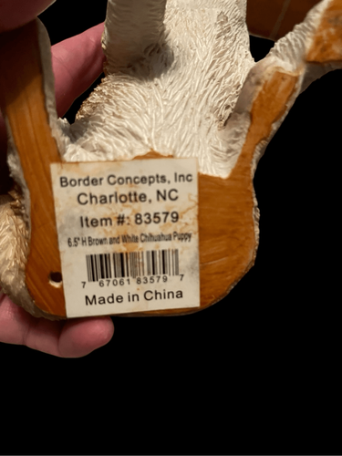 Border Concepts Brown White Chihuahua Puppy Figurine Dog Statue 7.5" - Picture 4 of 15