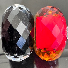 PAIR Trollbeads Sahara Night Facet TGLBE-20012 and Saffron Facet TGLBE-20007