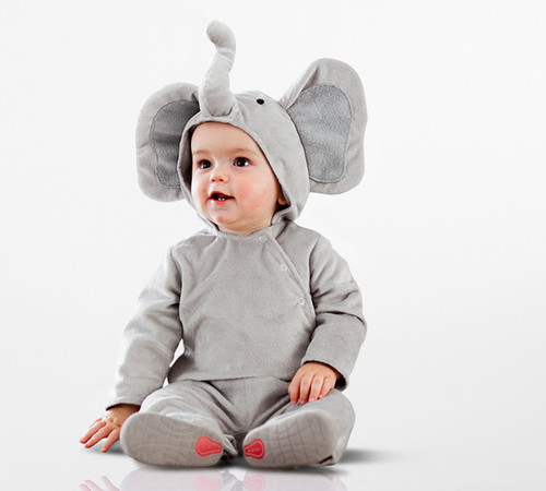 Pottery Barn Kids PBK Baby Grey Elephant Holiday Costume 6M- 12M Halloween