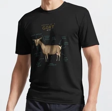 Anatomy of a Goat Funny Silly Active T-Shirt