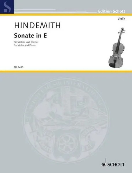 Sonate E | Violine Und Klavier | Paul Hindemith | Deutsch | Edition Schott-image