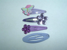 FLOWER  BUTTERFLY SNAP CLIP BARRETTES UP DO HAIR ACCESSORY