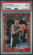 PSA 2023 Panini Donruss #220 Victor Wembanyama Rated Rookie HOLO RED Laser RC 👽