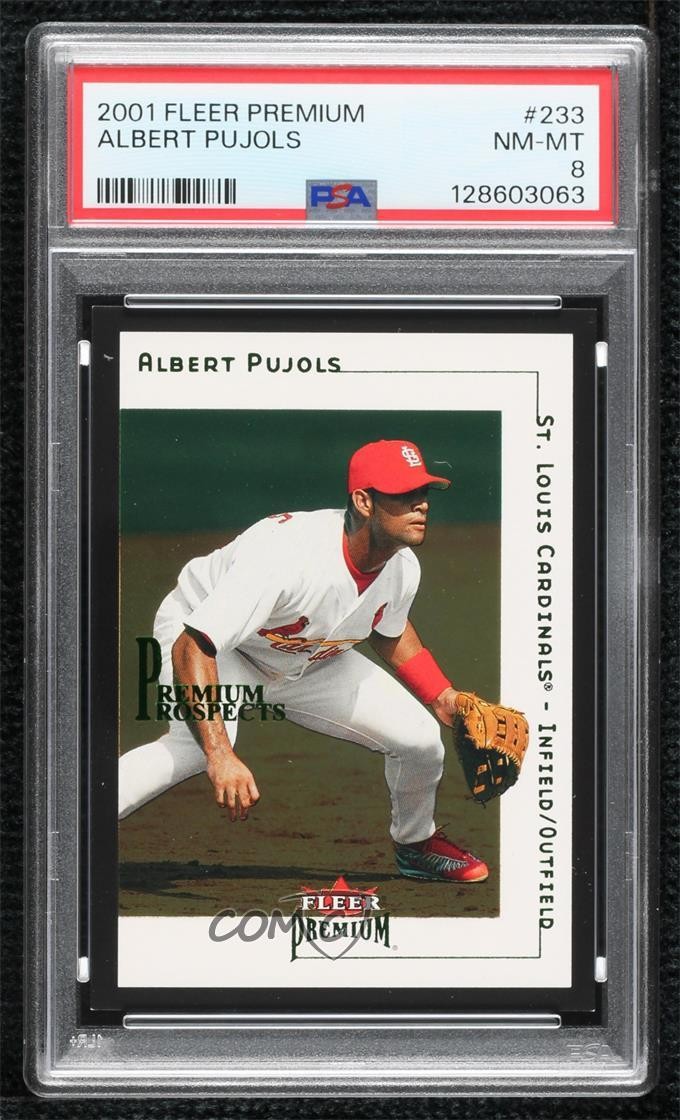 2001 Fleer Premium Premium Prospects 685/1999 Albert Pujols #233 PSA 8 0d08