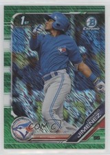 2019 Bowman Chrome Prospects Green Shimmer Refractor 62/99 Leonardo Jimenez xb2